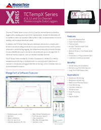 Thumbnail of document Data Sheet - TCTempX Temperature Data Logger